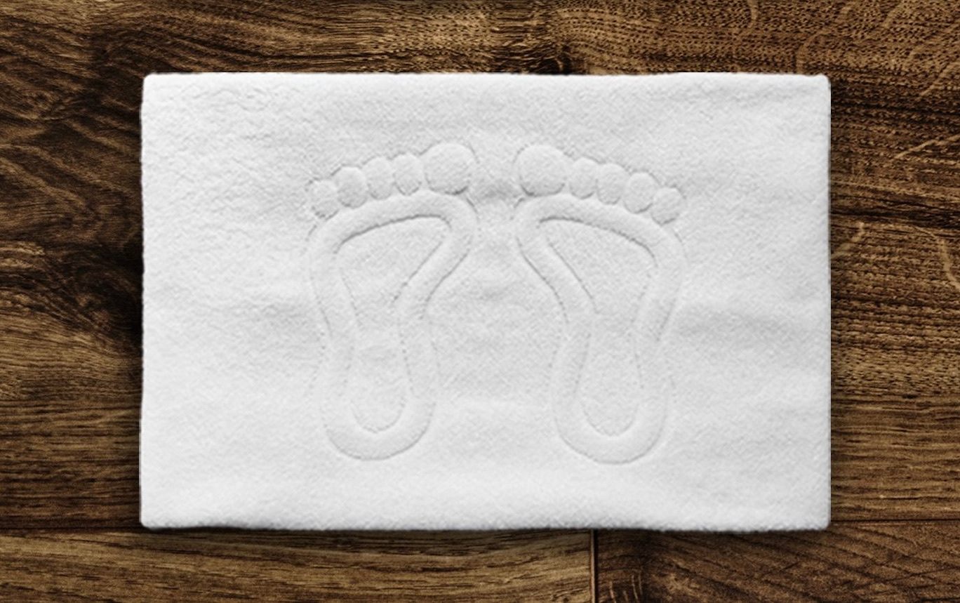 Pie de baño 700 g blanco 50 × 70